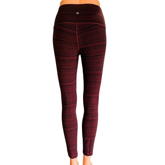 LULULEMON Athletica High Times Cyber Red Grape Bordeaux Drama Legging Pant ~ 6 - Picture 3 of 8